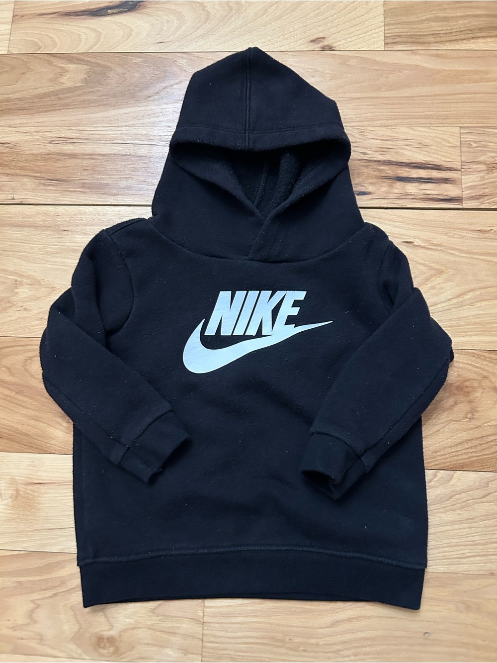 Nike Infant 18 month black hoodie with white logo and swoosh  (L-11)